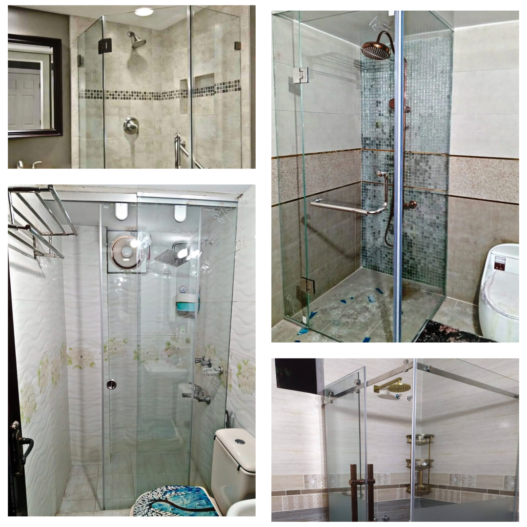 Bathroom glass door installation in Dhaka