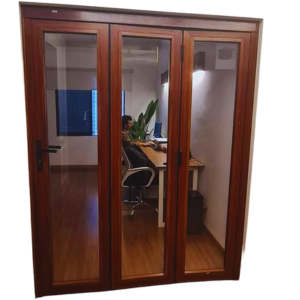 Wood Finish Aluminum Folding Door