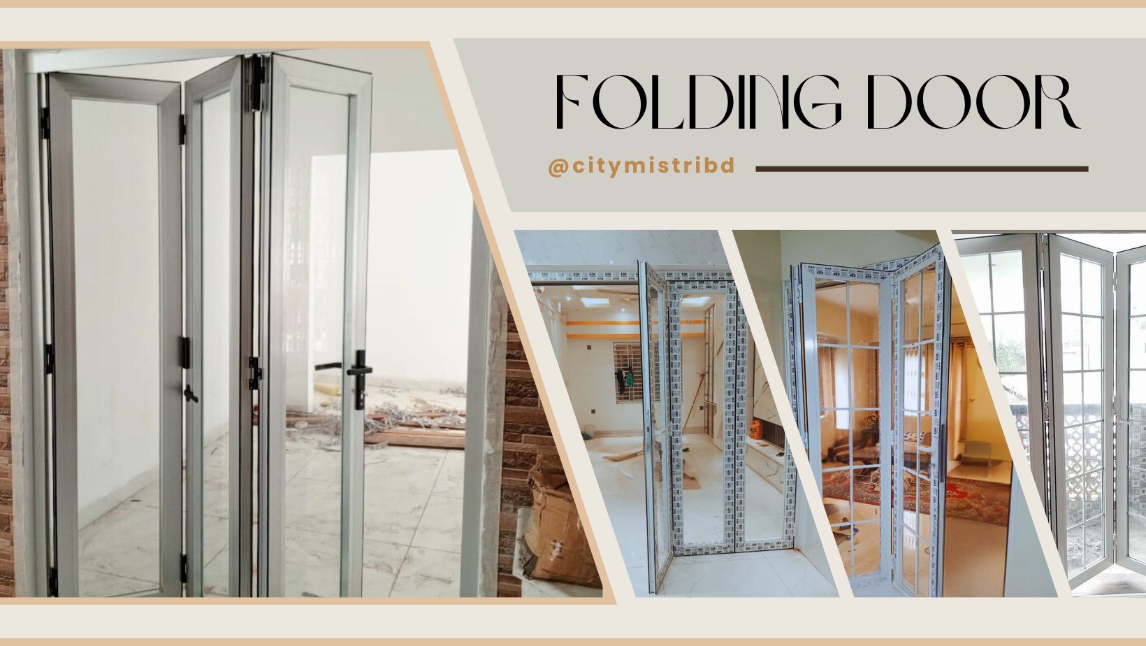 Luxury Aluminum Folding Door Design in Dhaka