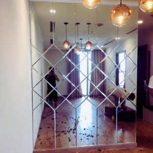 Custom Mirror Wall Installation