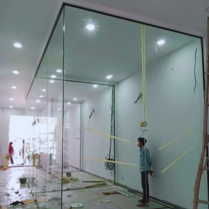 10mm Tempered Glass Partition Installation