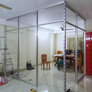 Aluminum glass partition work in Dhaka Bangladesh